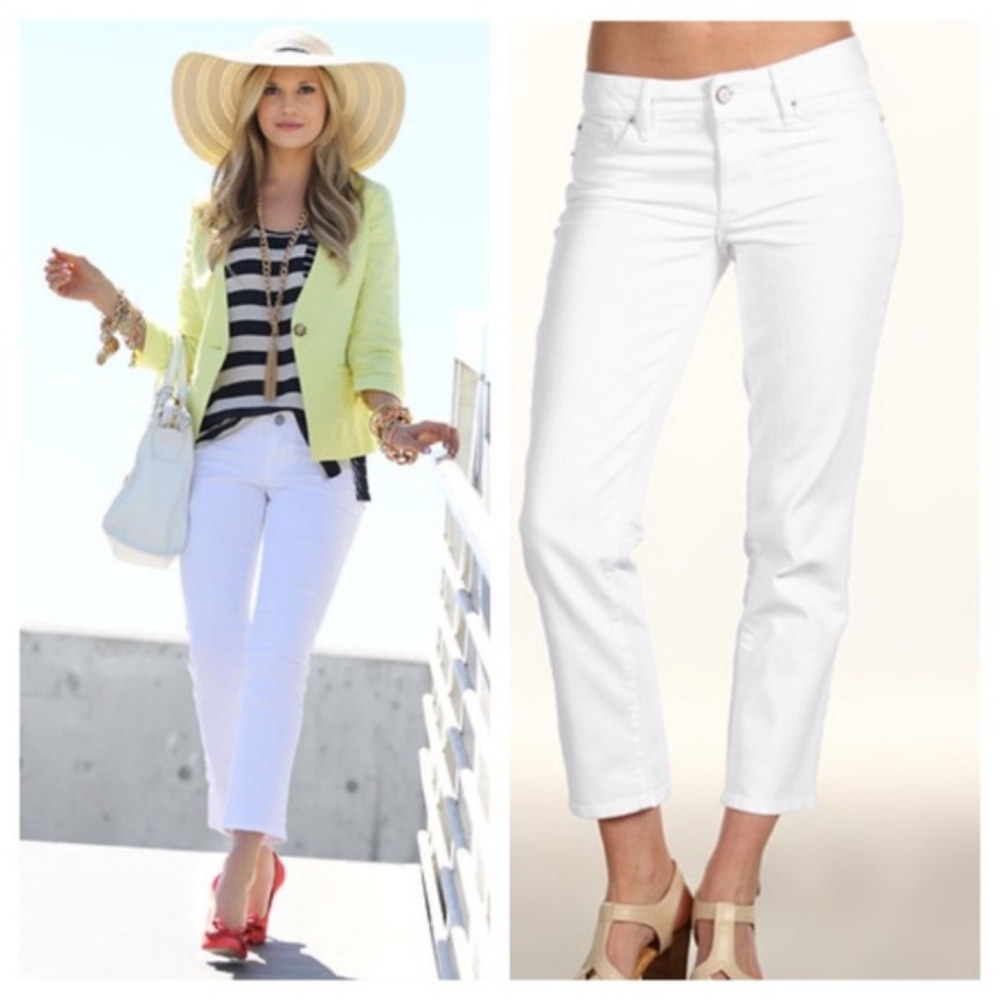 Lilly Pulizer - White Ankle Crop Jeans Sz 4